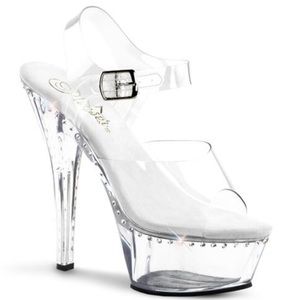 Pleaser Rhinestone Back Exotic Heels